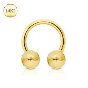 14Kt Yellow Gold WildKlass Horseshoe with Ball