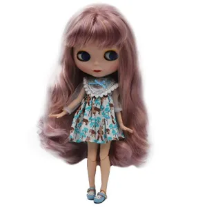 1/6 BJD Doll is Similar to Neo Blythe, 4-Color Changing Eyes Matte Face and Ball Jointed Body, 12 Inch Customized Dolls Can Changed Makeup and Dress DIY, Nude Doll Sold Exclude Clothes (SNO.8)