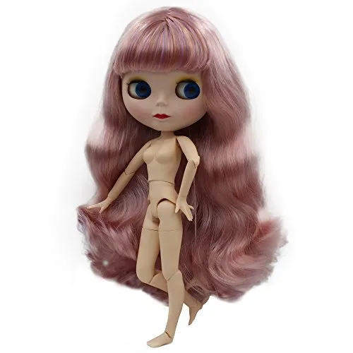 1/6 BJD Doll is Similar to Neo Blythe, 4-Color Changing Eyes Matte Face and Ball Jointed Body, 12 Inch Customized Dolls Can Changed Makeup and Dress DIY, Nude Doll Sold Exclude Clothes (SNO.8)