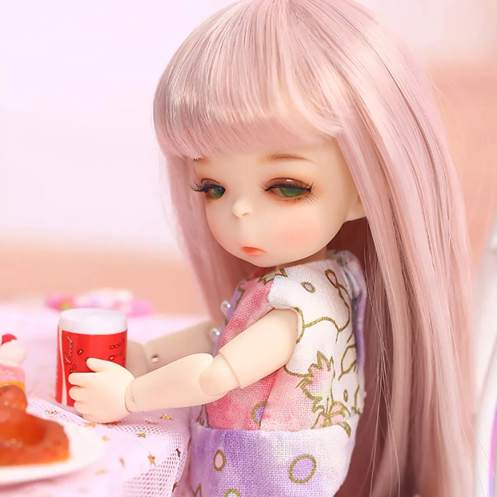 1/8 BJD Doll 15 cm 6 Inch 19 Ball Joints SD Dolls DIY Toys with All Clothes Shoes Wig Hair Makeup Surprise Dolls Best Gift for Girls