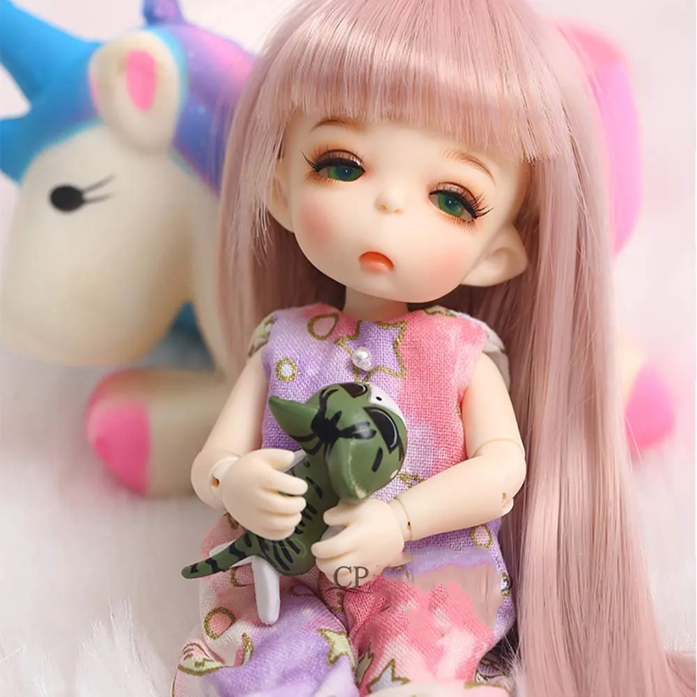 1/8 BJD Doll 15 cm 6 Inch 19 Ball Joints SD Dolls DIY Toys with All Clothes Shoes Wig Hair Makeup Surprise Dolls Best Gift for Girls