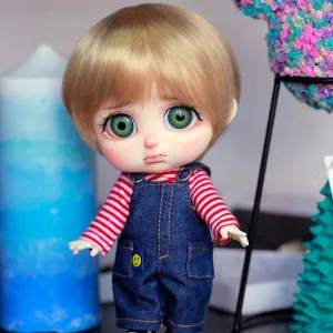 1/8 BJD Doll Full Set 17.5cm 6.8 Inch Ball Jointed SD Doll Handmade DIY Toys with All Clothes Wigs Shoes Makeup