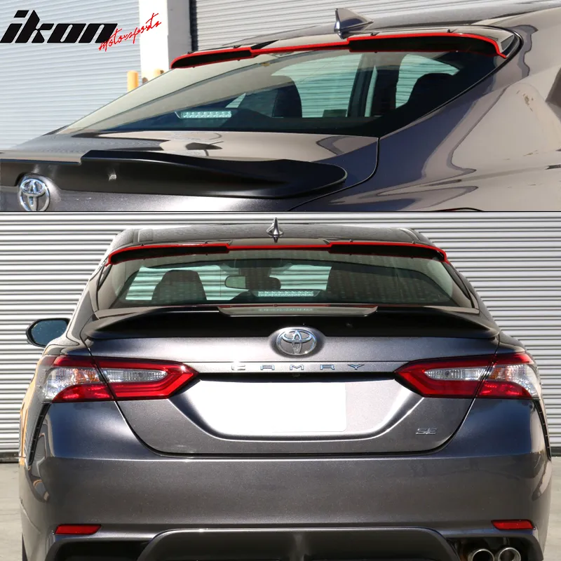 2018-2025 Toyota Camry V2 Style Gloss Black Rear Roof Spoiler Wing ABS