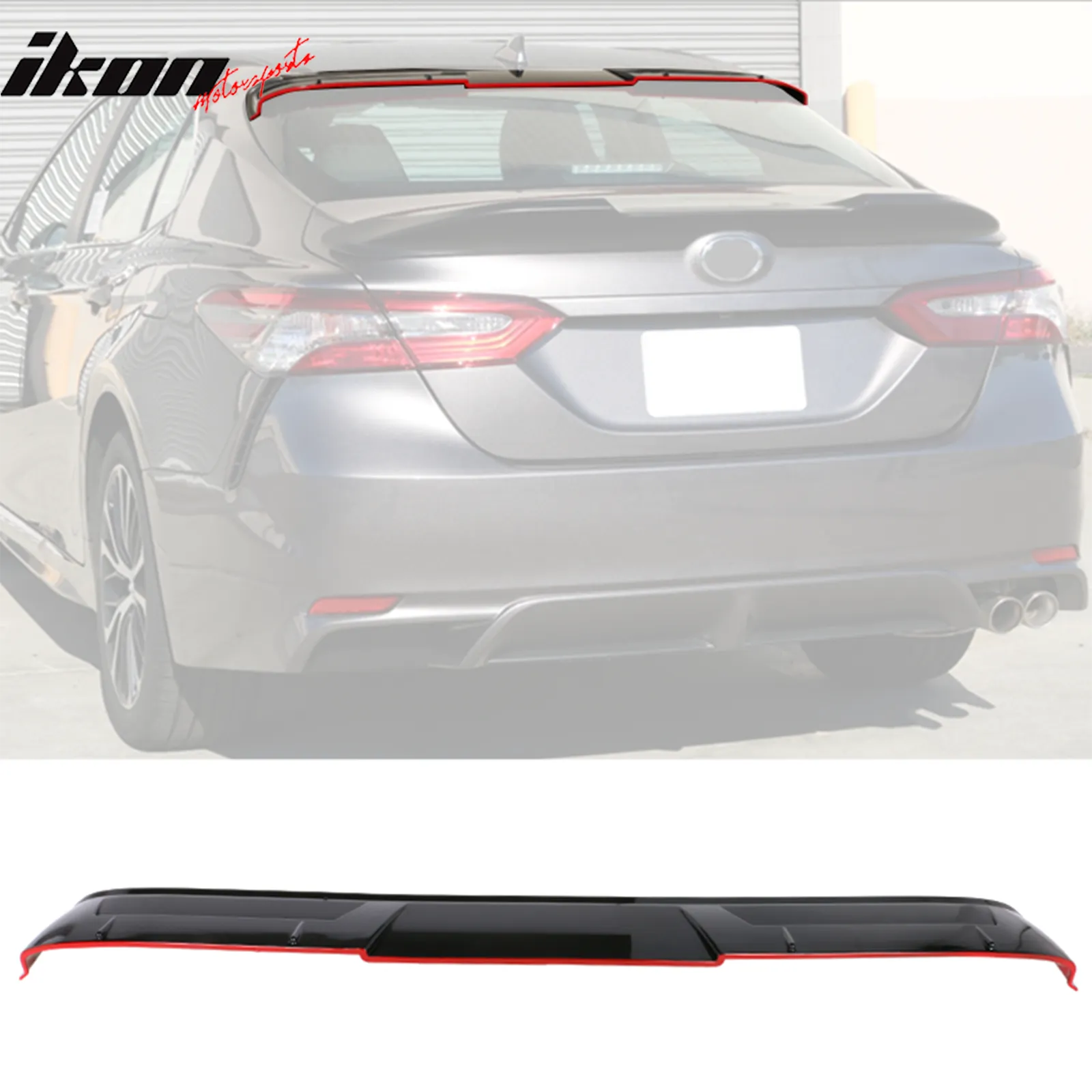 2018-2025 Toyota Camry V2 Style Gloss Black Rear Roof Spoiler Wing ABS