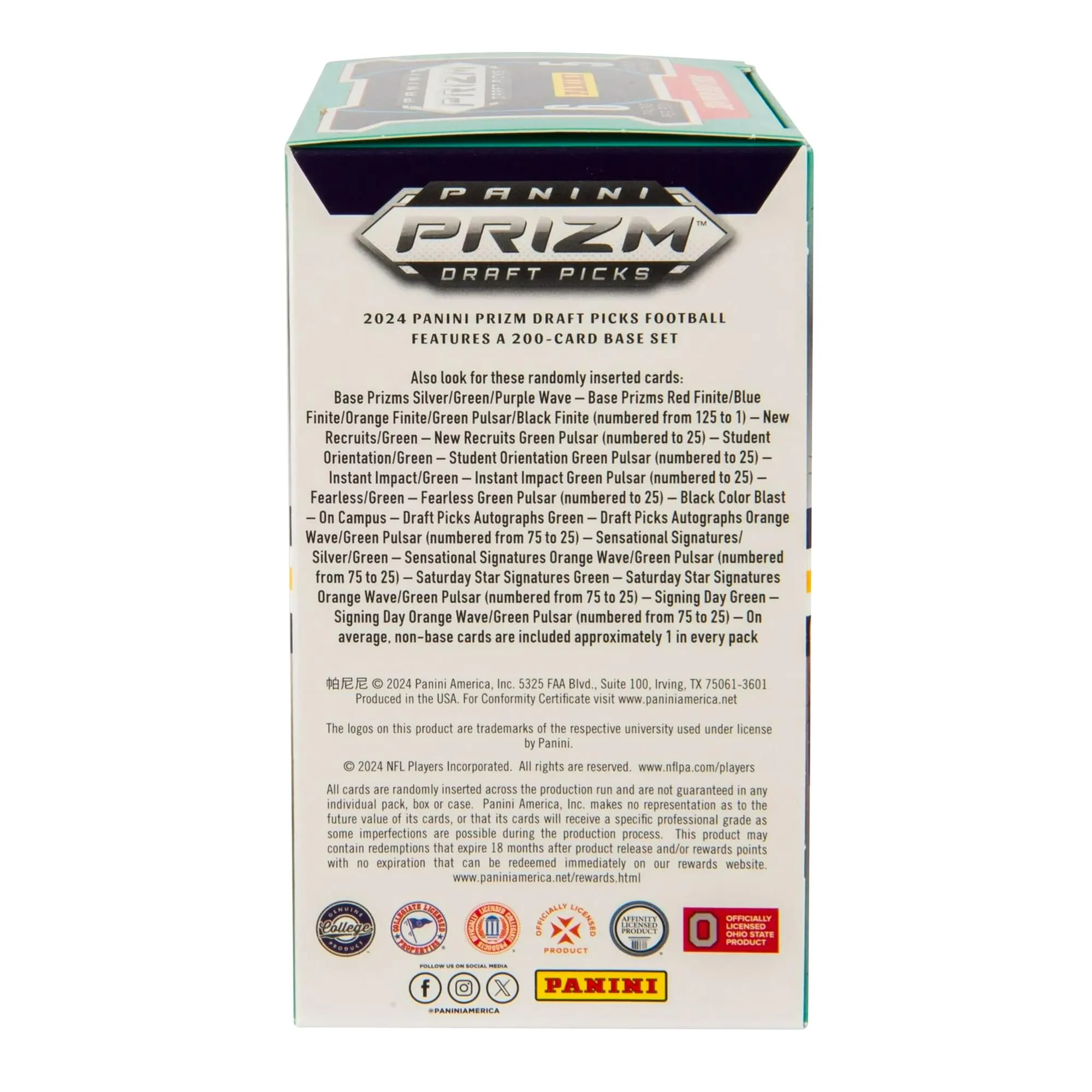 2024 Panini Prizm Draft Picks NCAA Football Trading Cards Blaster Box | 6 Packs