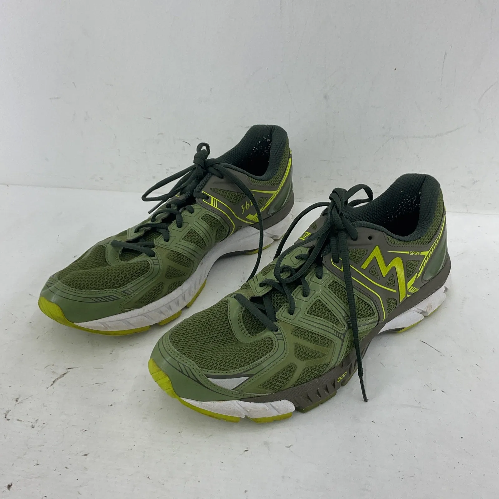 361 Degrees Green Athletic Sneakers Men Size 12 Preowned