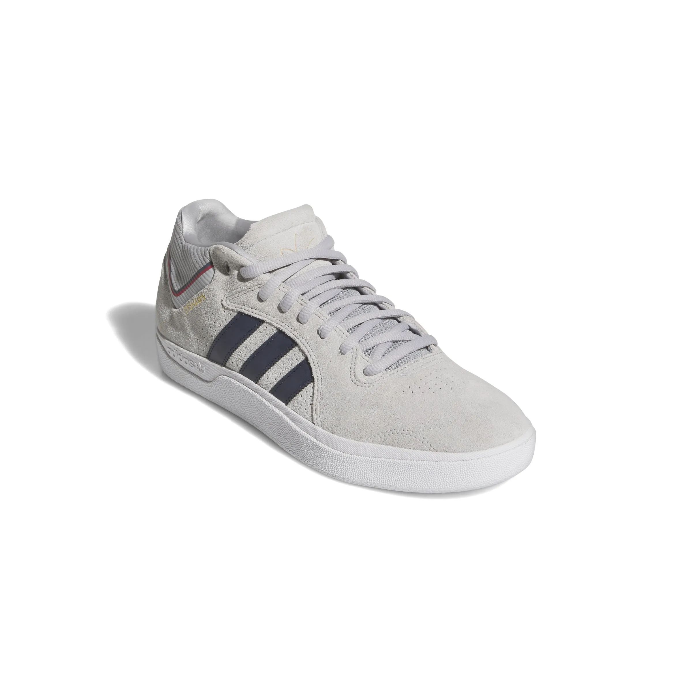 Adidas Tyshawn Skate Shoes - Grey Two/Collegiate Navy/Gold Metallic