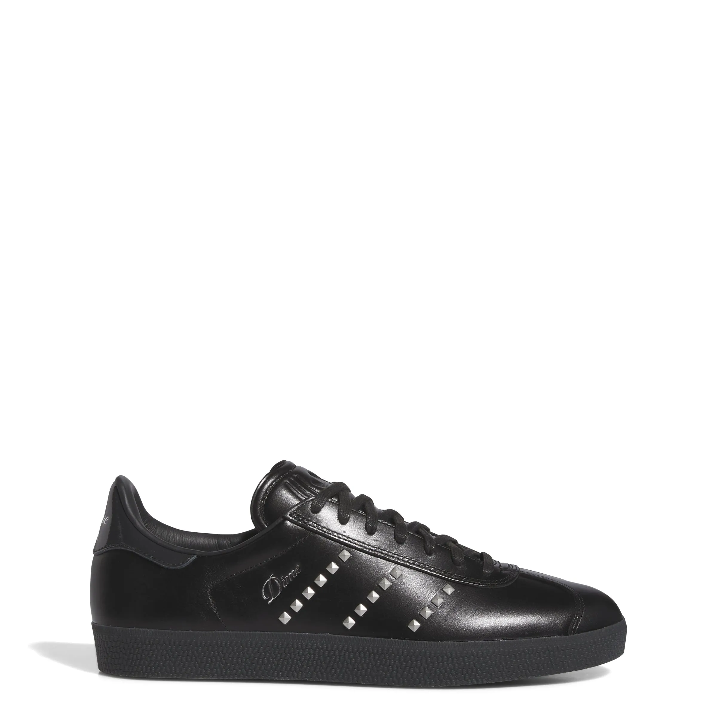 Adidas x Dime Gazelle Adv Skate Shoes-Core Black/Silver Metallic/Carbon