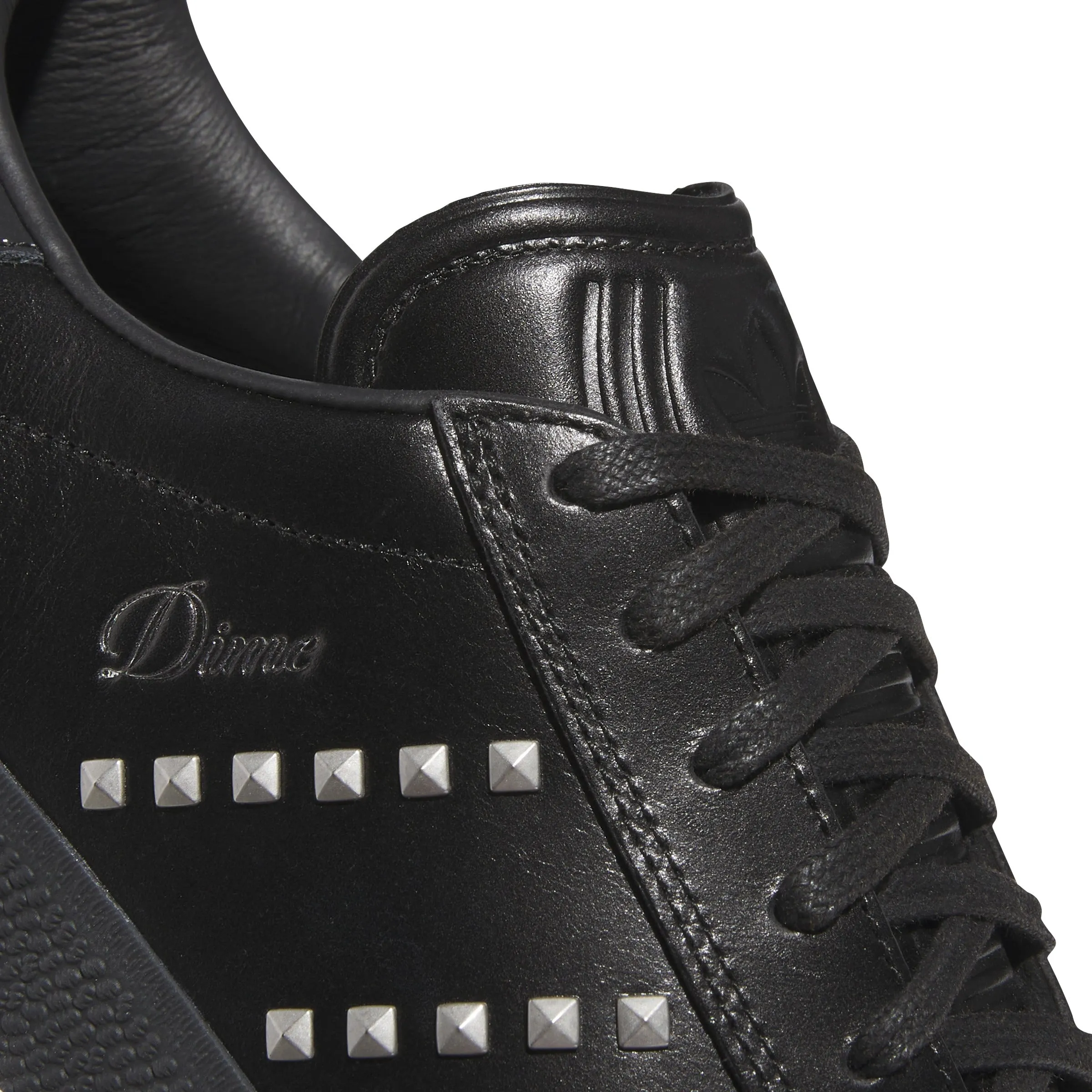 Adidas x Dime Gazelle Adv Skate Shoes-Core Black/Silver Metallic/Carbon