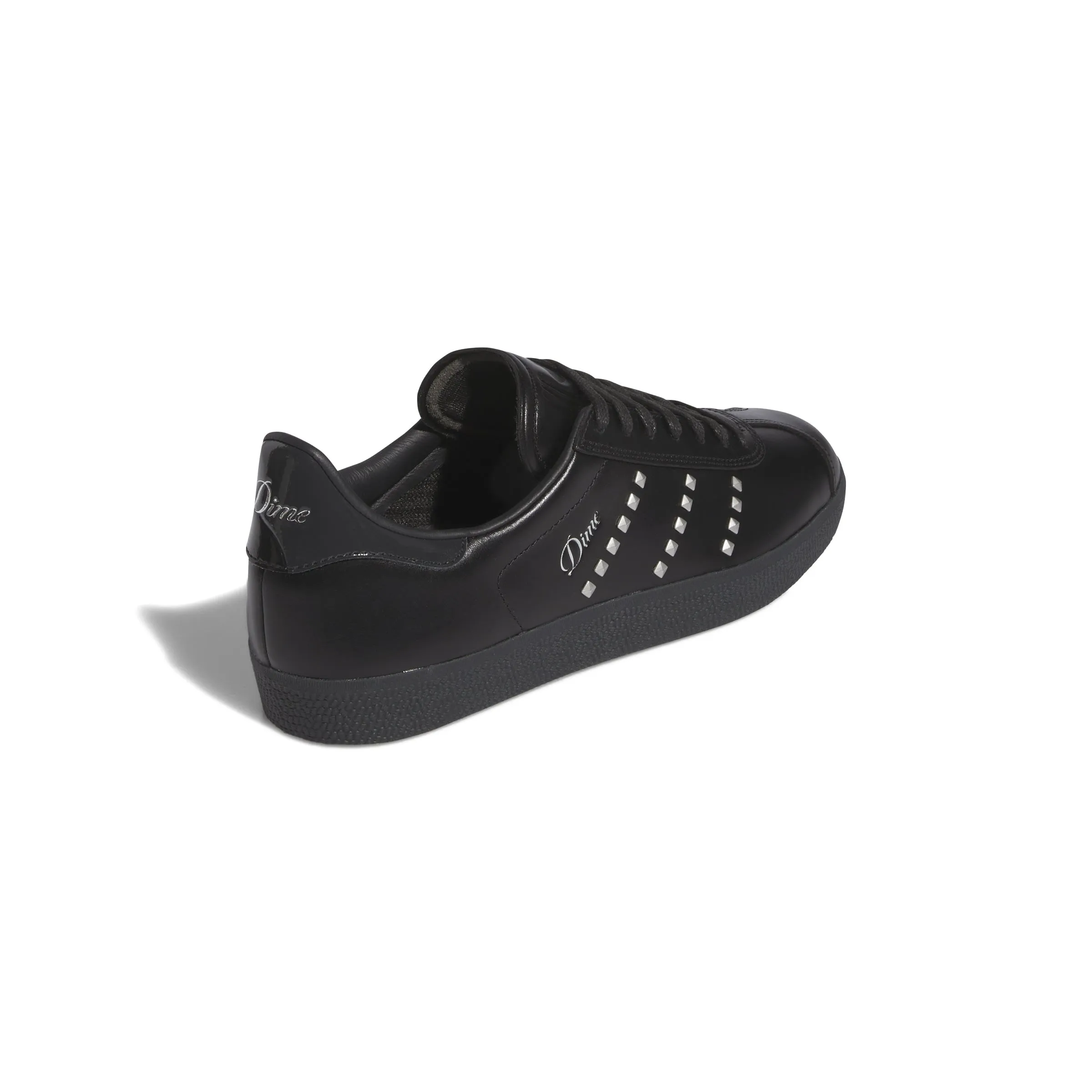 Adidas x Dime Gazelle Adv Skate Shoes-Core Black/Silver Metallic/Carbon