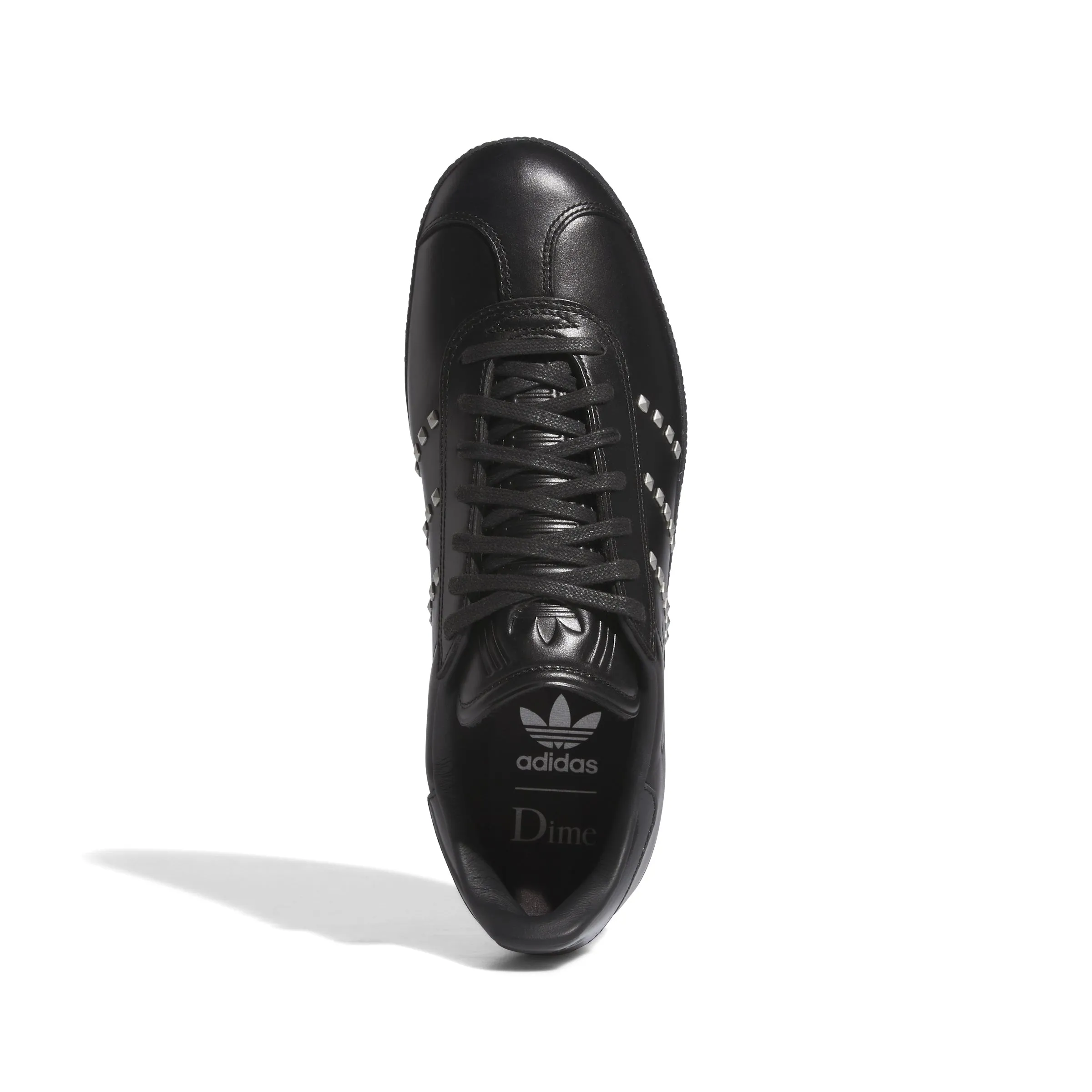Adidas x Dime Gazelle Adv Skate Shoes-Core Black/Silver Metallic/Carbon