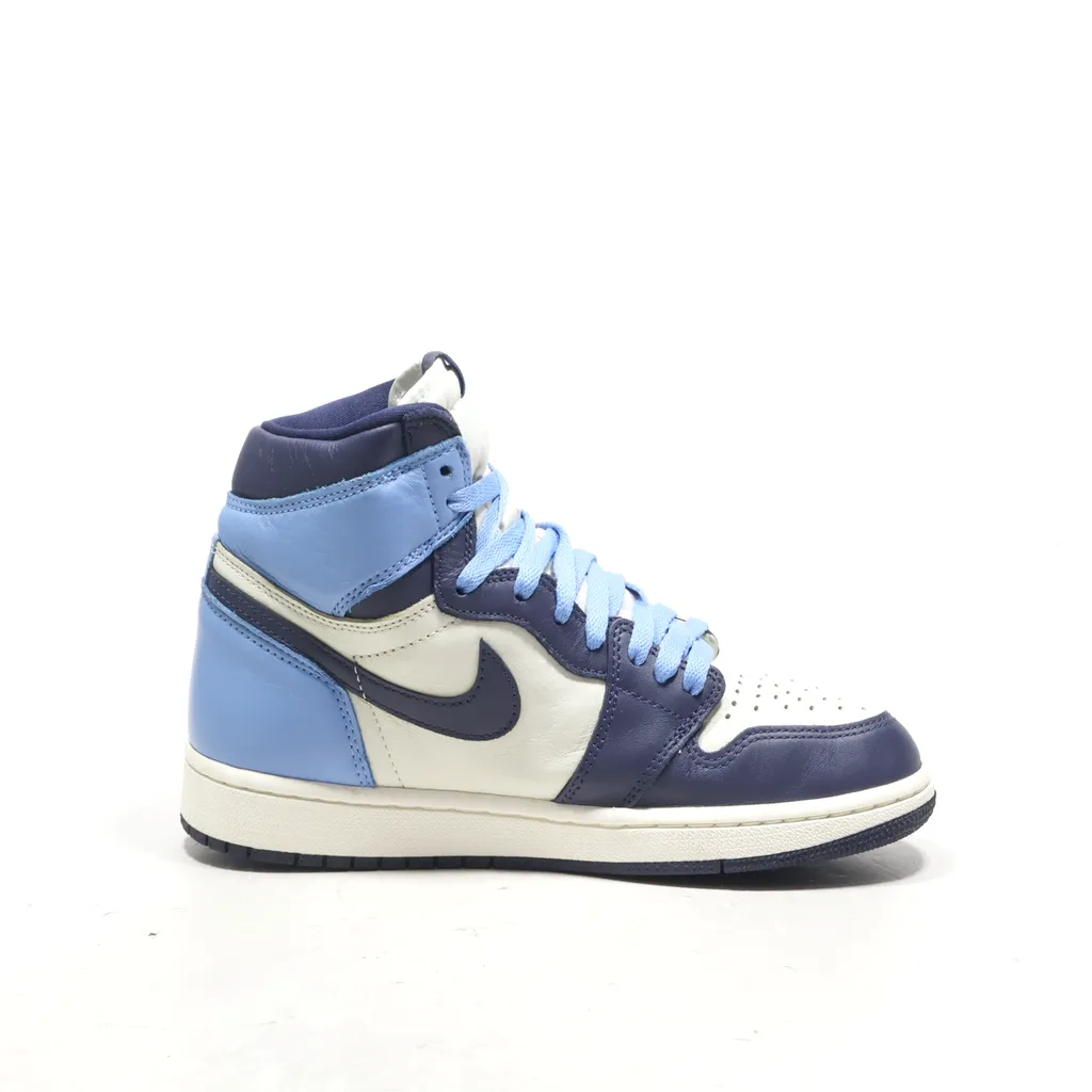 Air Jordan 1 Retro High-Top Sneakers Leather Blue Color For Men