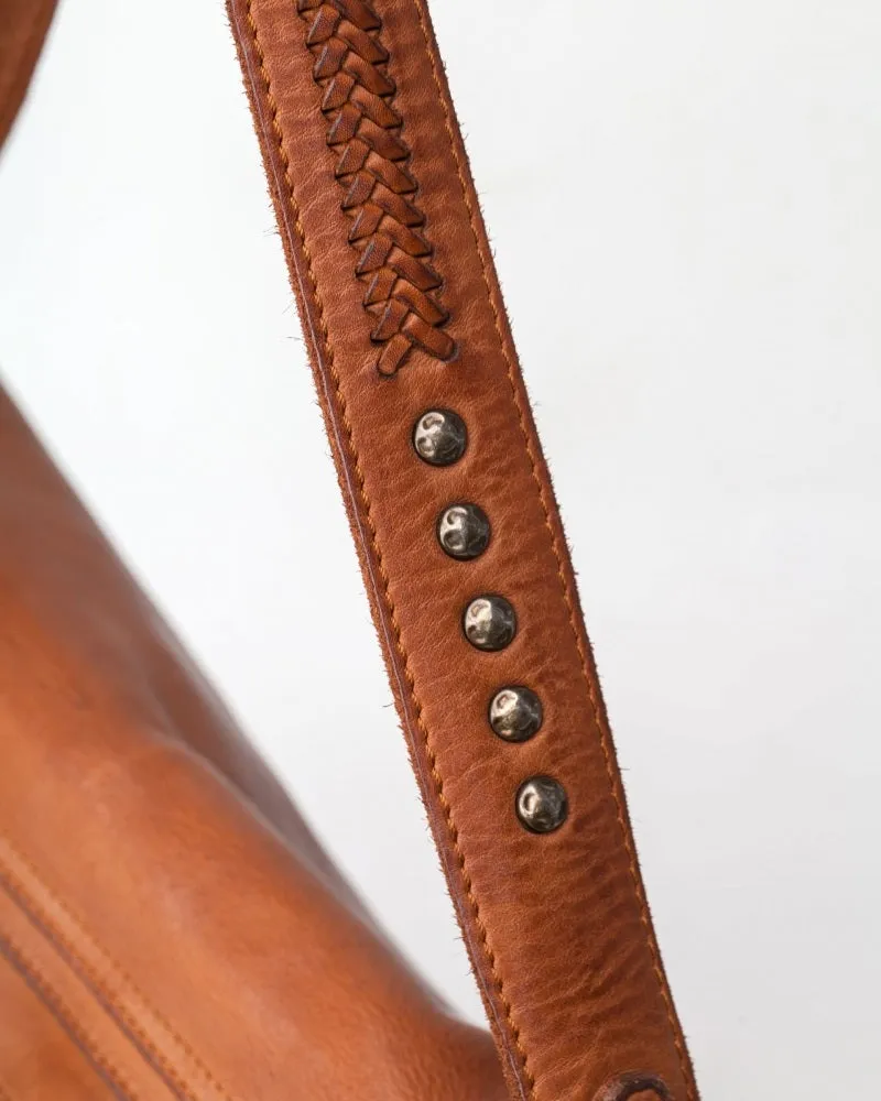 Biba Taos Leather Shoulder Bag Tan
