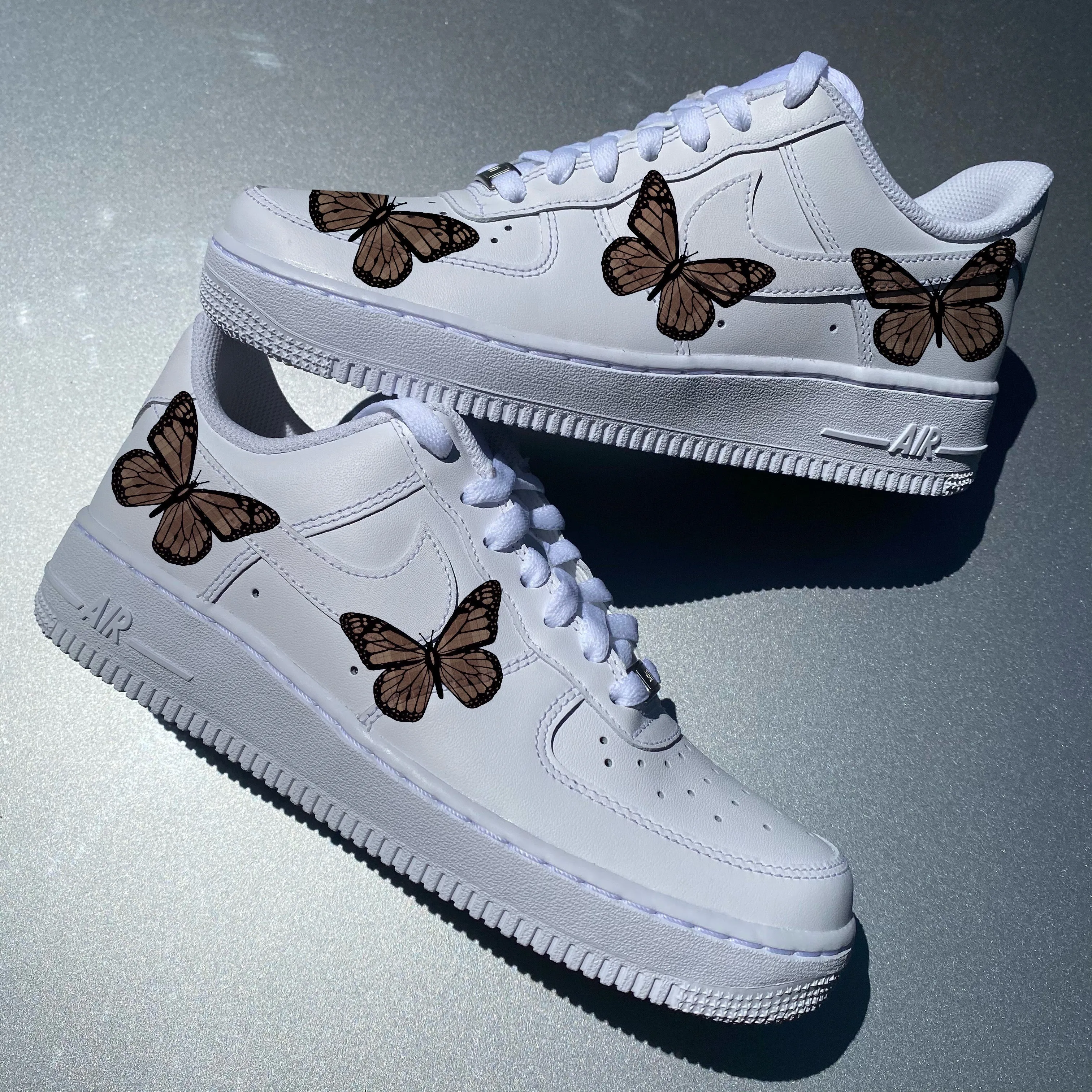 Brown Plaid Butterfly AF1