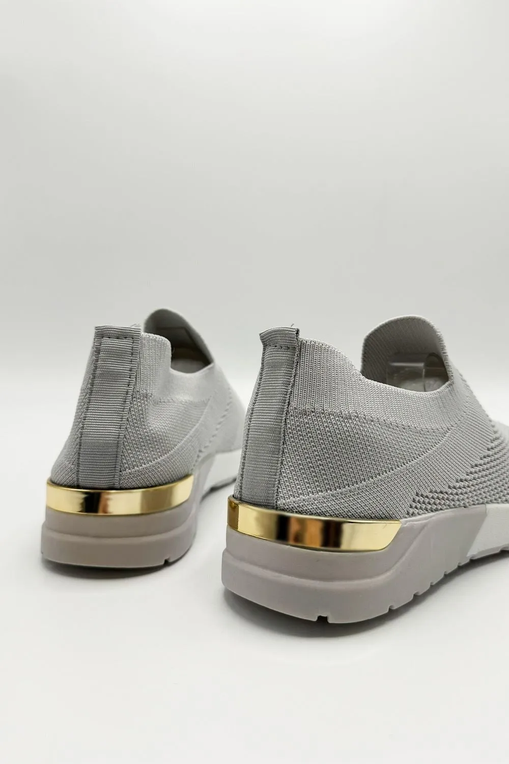 Chelsey Slip On Trainers in Grey