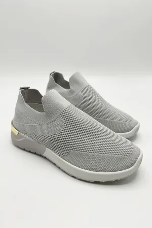 Chelsey Slip On Trainers in Grey