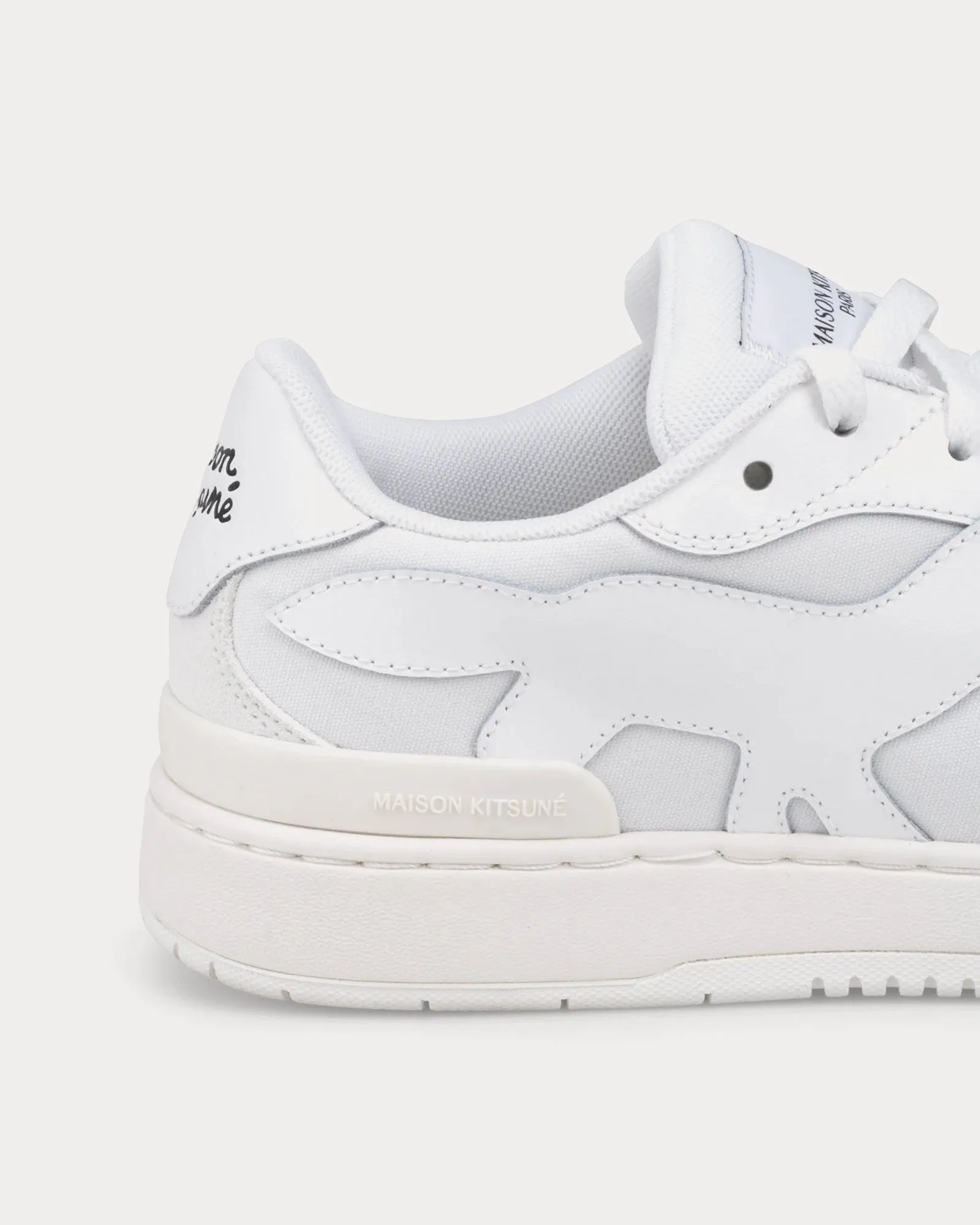 Chiru Canvas & Leather White Low Top Sneakers
