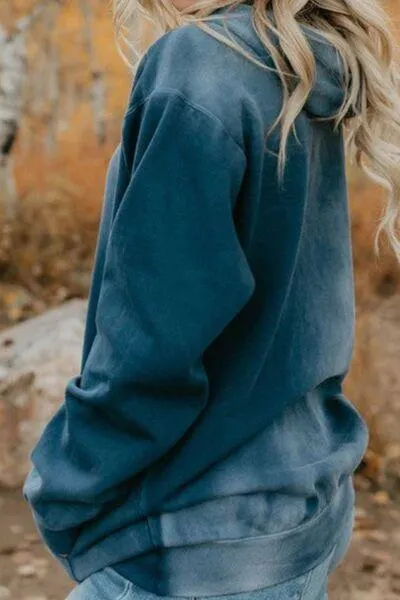 Comfy Wanderer Blue Kangaroo Pocket Hoodie