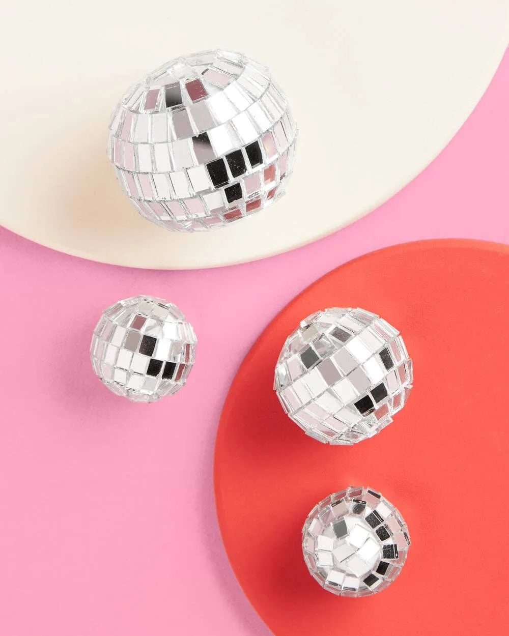 Disco Ball Cake Toppers - Silver