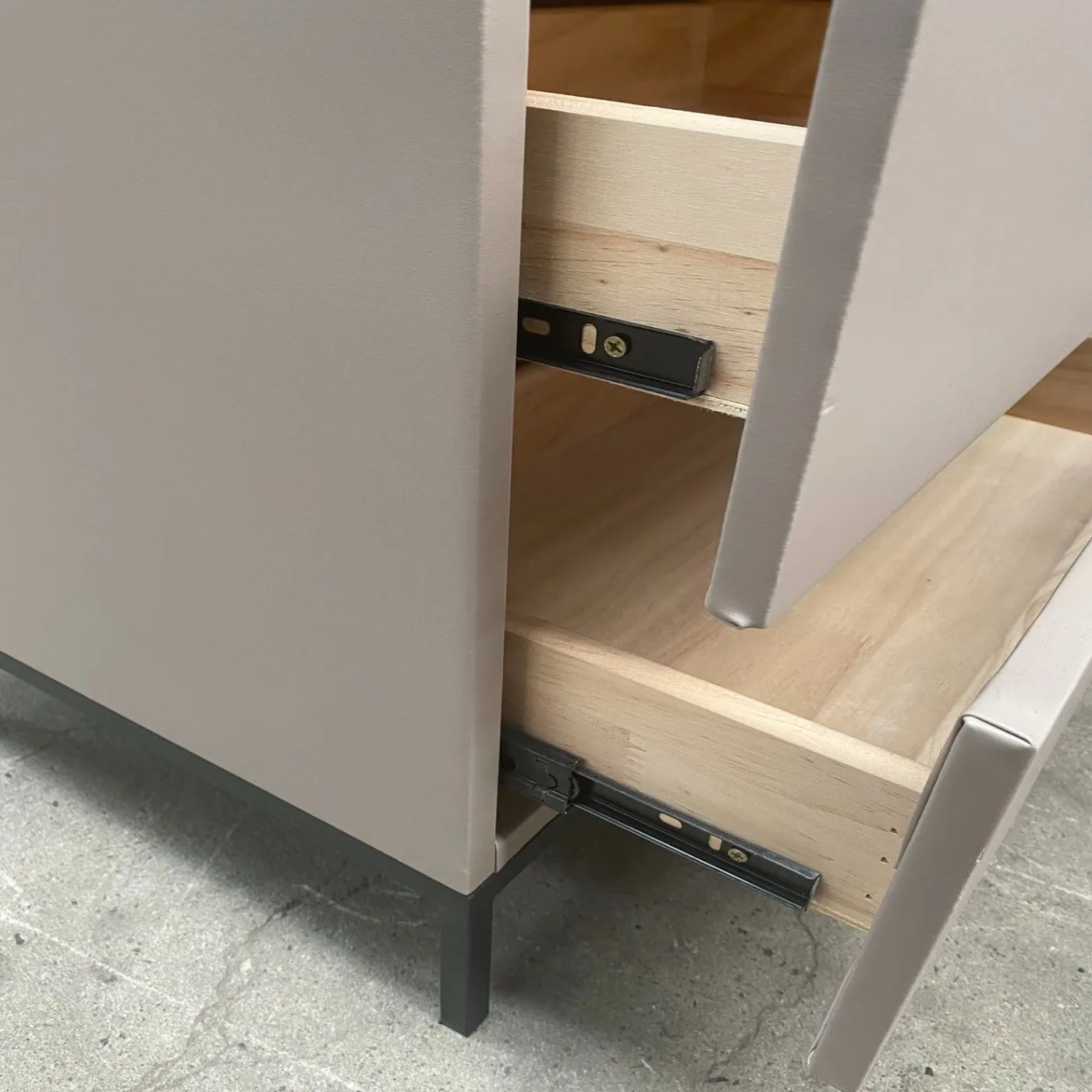 Ennis Leather Bed Side Table/Nightstands/Bedside Table with Drawers