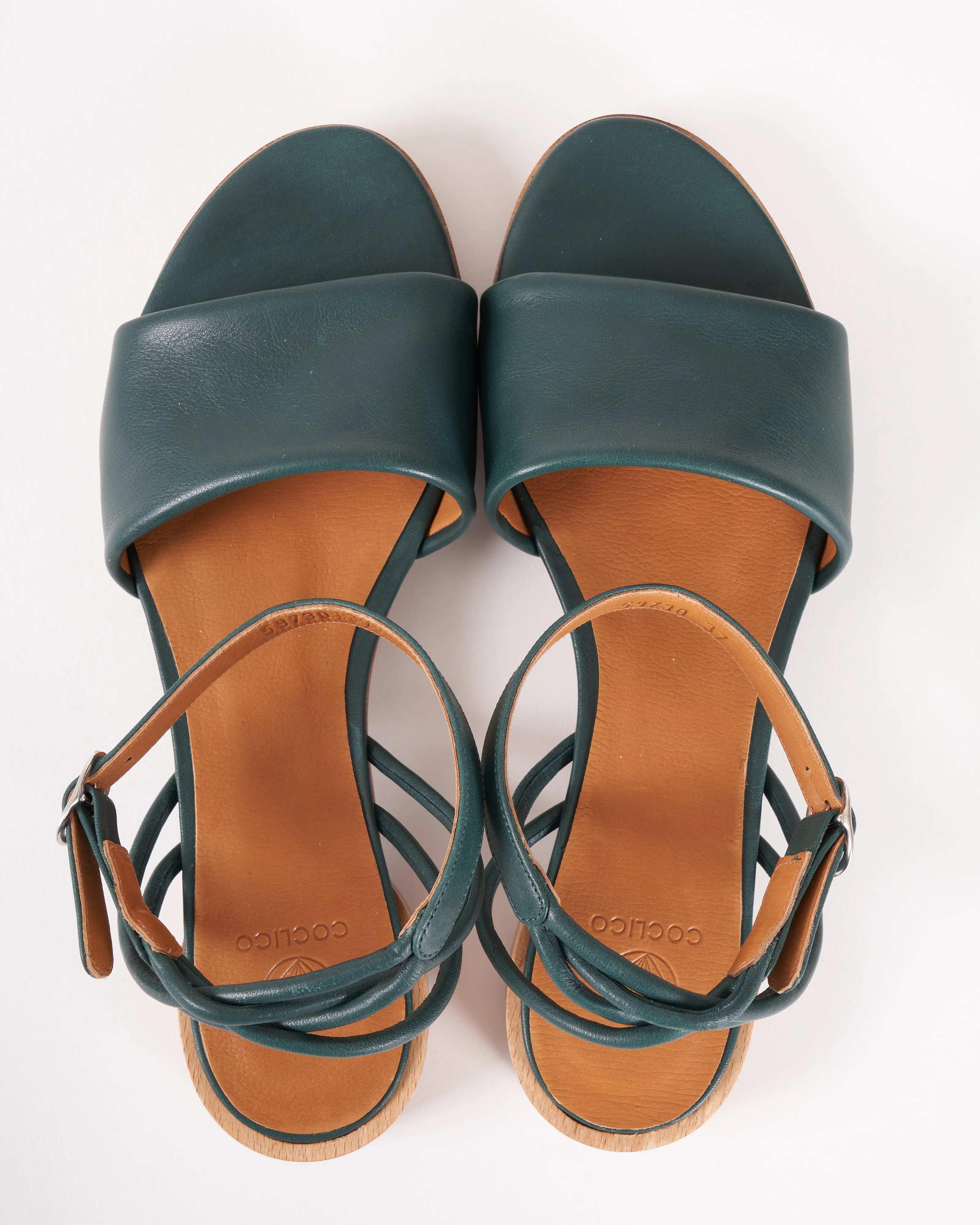 erren strappy flat sandal - savana riviera leather