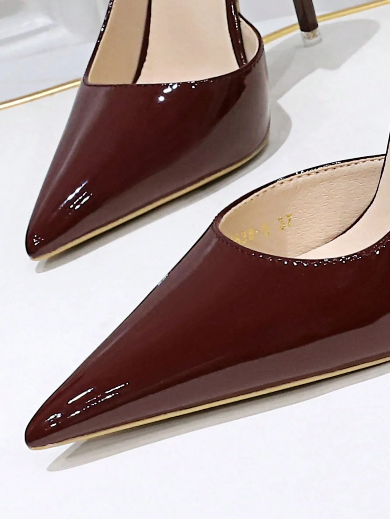 Fashionable Patent Leather Stiletto High Heel Pumps