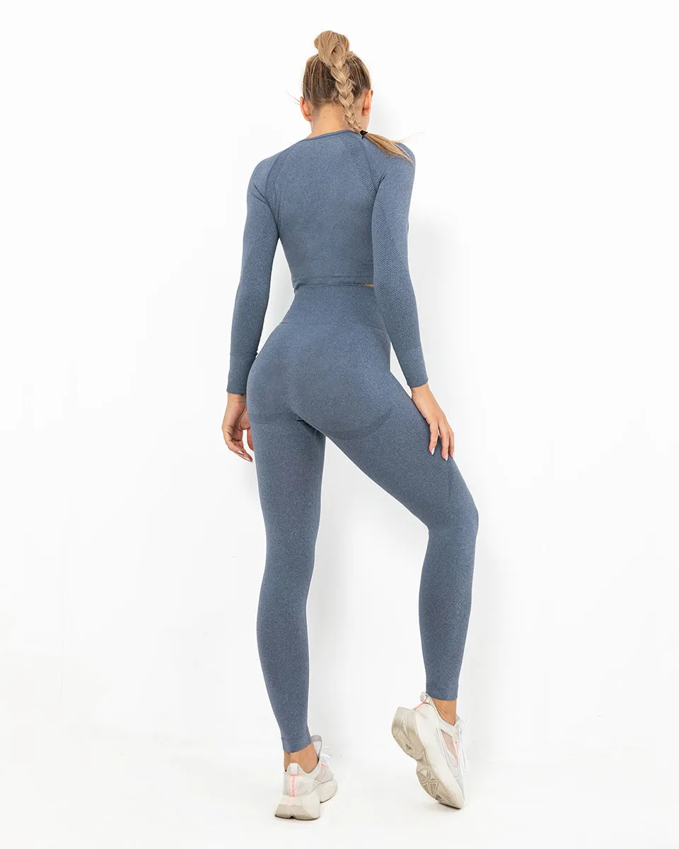 Felicity Seamless Leggings - Blue Grey