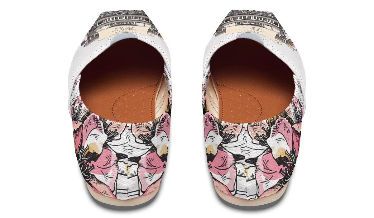 Floral Typewriter Casual Shoes