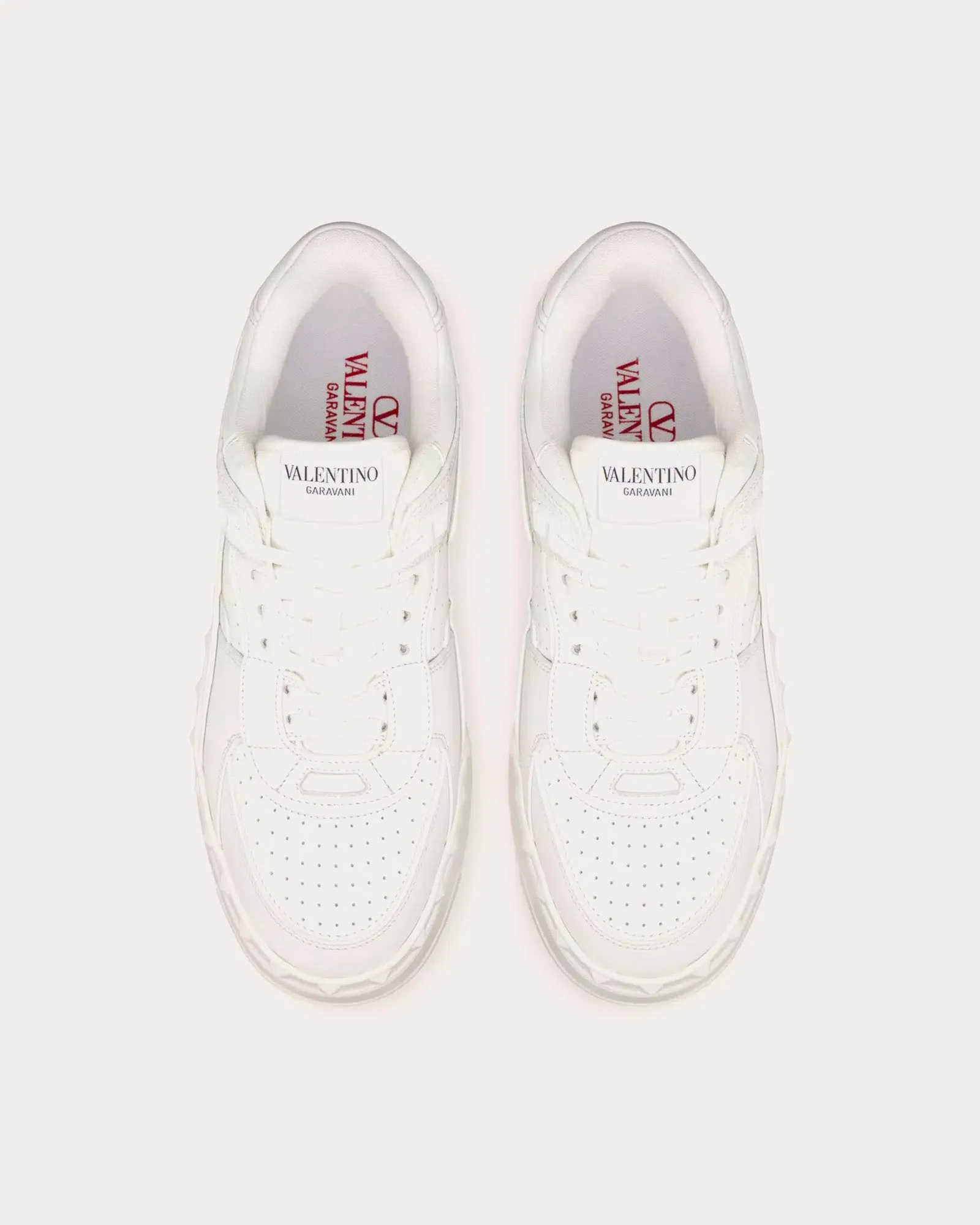 Freedots XL Calfskin Leather White Low Top Sneakers