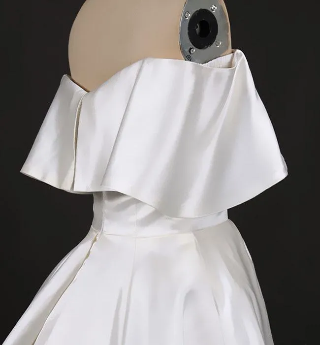 Gorgeous Strapless Ball Gown Long Wedding Dress Off the Shoulder Bridal Dress N2289