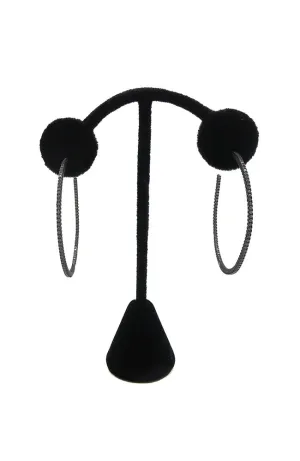 Gunmetal Sparkle Hoops