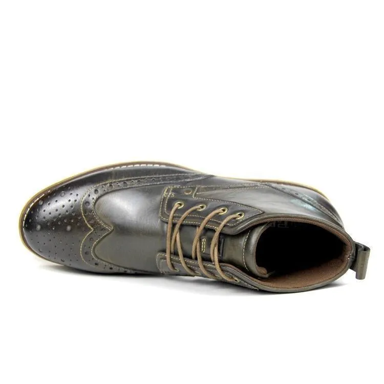 Hanrae Men's Genuine Leather Causal Boots