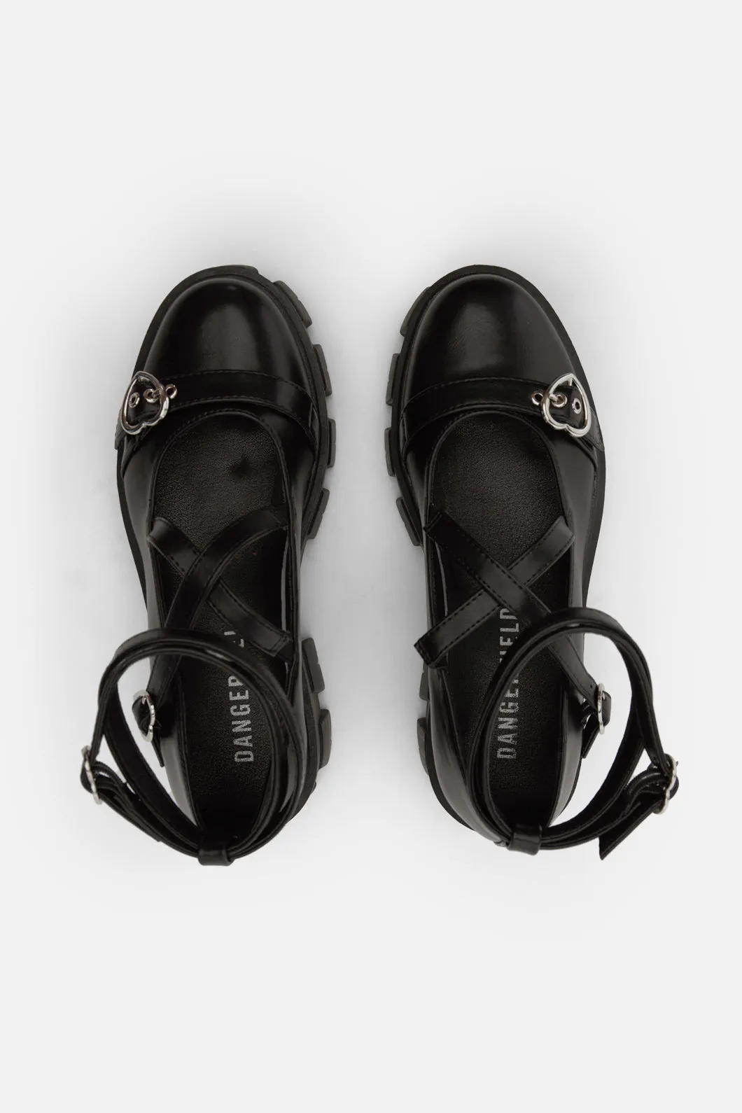 Heart Buckle Strappy Shoe