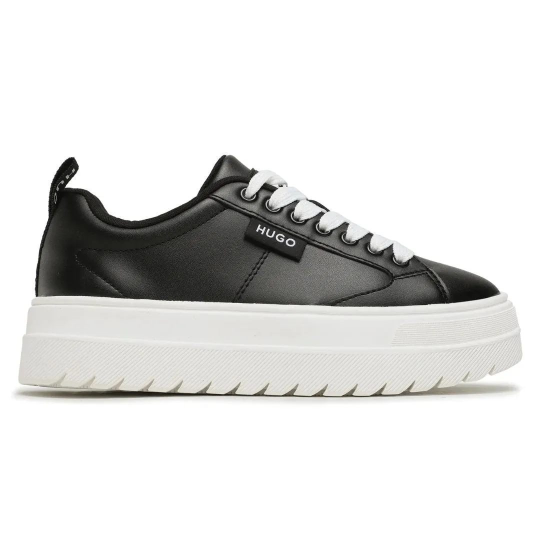 HUGO BOSS Lyssa Platform Logo Flag Signature Details Trainers 50498658-BLK