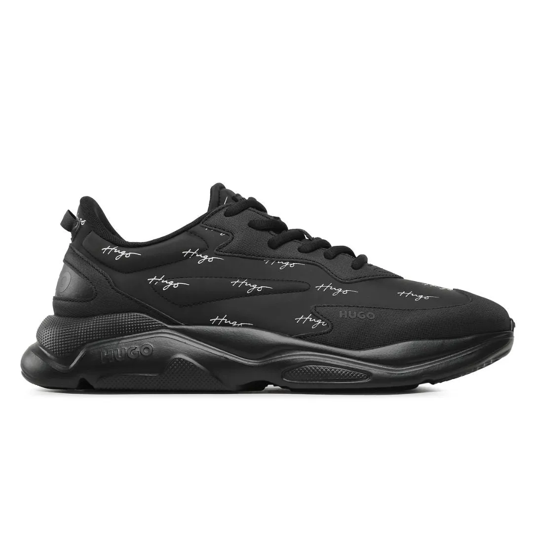 HUGO BOSS Mixed Material Lace-Up Trainers 50492889-BLK