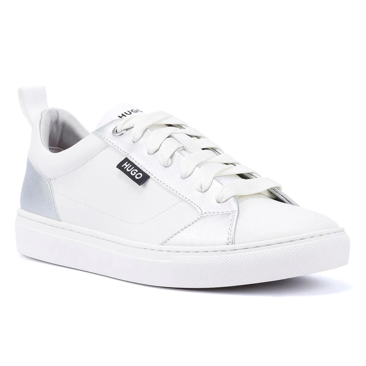 Hugo Morrie Tennis Women's White/Silver Trainers
