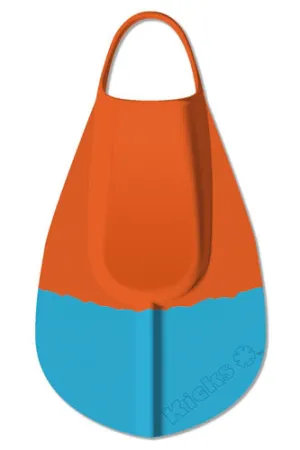Kicks Orange and Aqua Swim Fins
