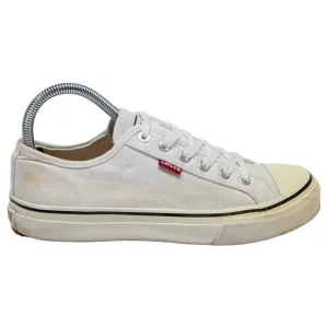 LEVI'S Ball Low Sneaker Trainers White Canvas Womens UK 5