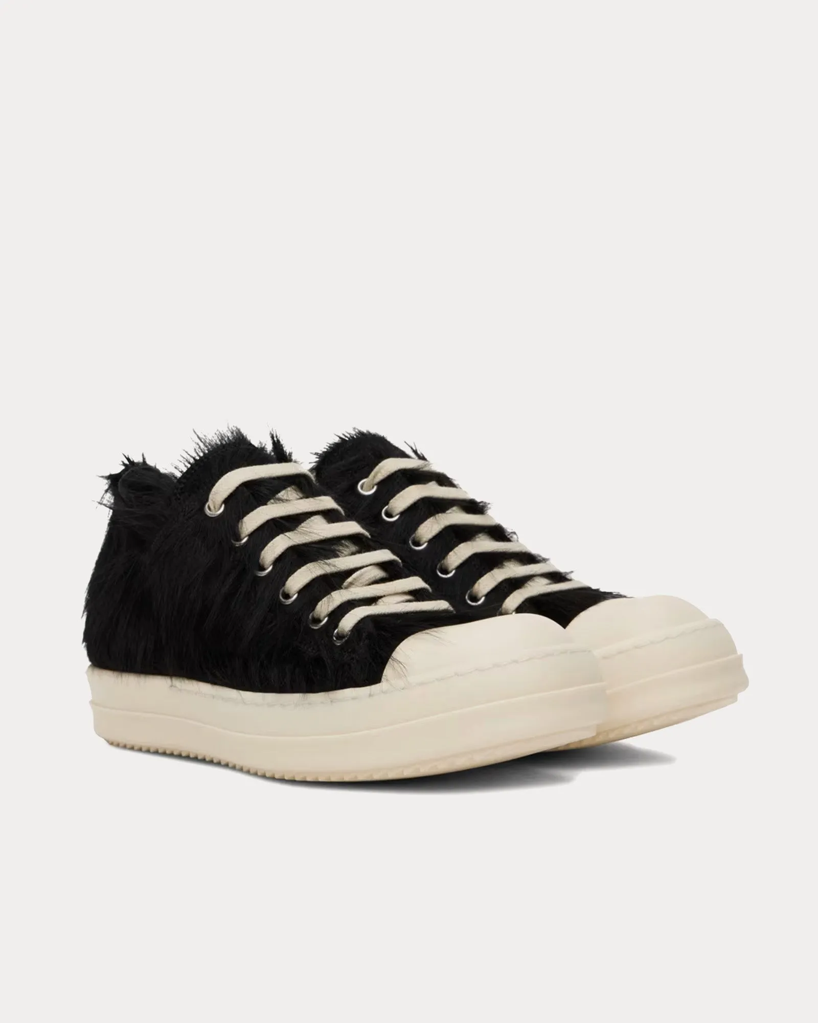 Low Hair On Leather Black / Milk / Milk Low Top Sneakers