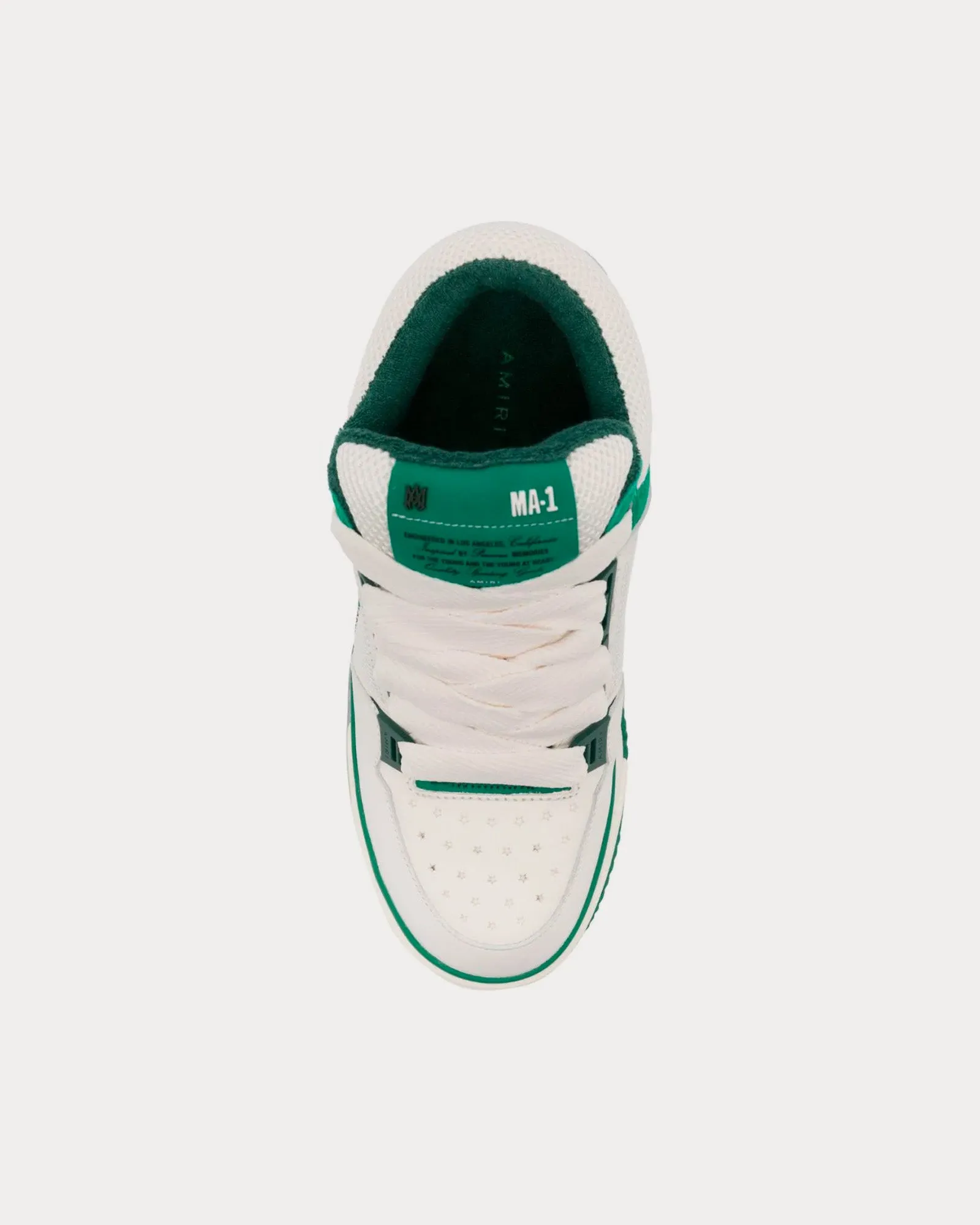 MA-1 White / Green Low Top Sneakers