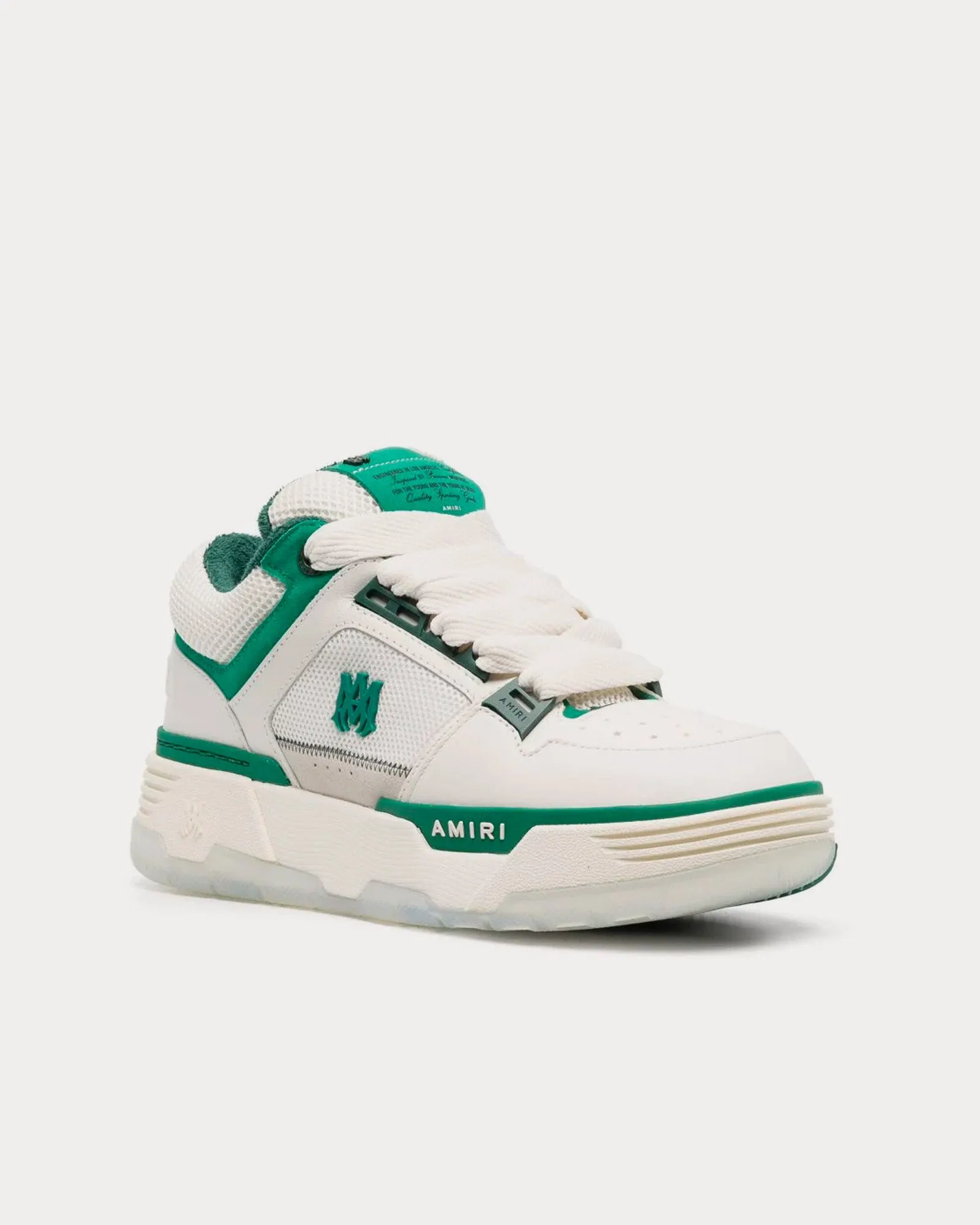 MA-1 White / Green Low Top Sneakers