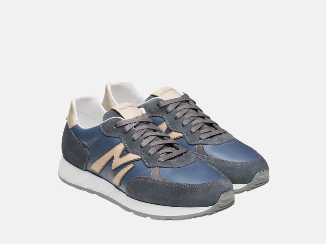 Magnanni - Yoki Retro - Indigo Suede/Cream