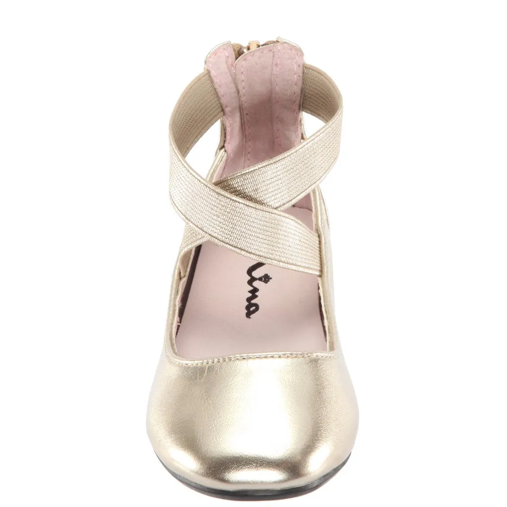 Marissa Kids Ballet Flat - Platino Metallic