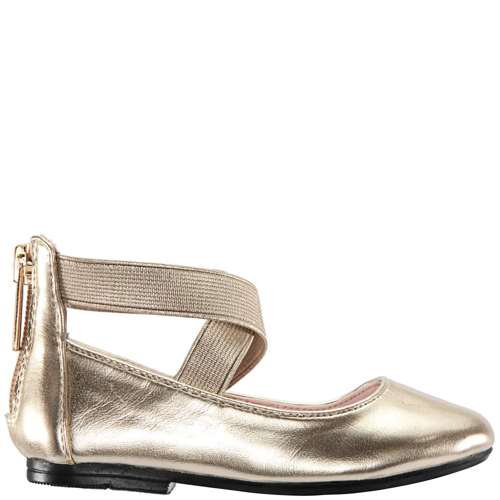 Marissa Kids Ballet Flat - Platino Metallic