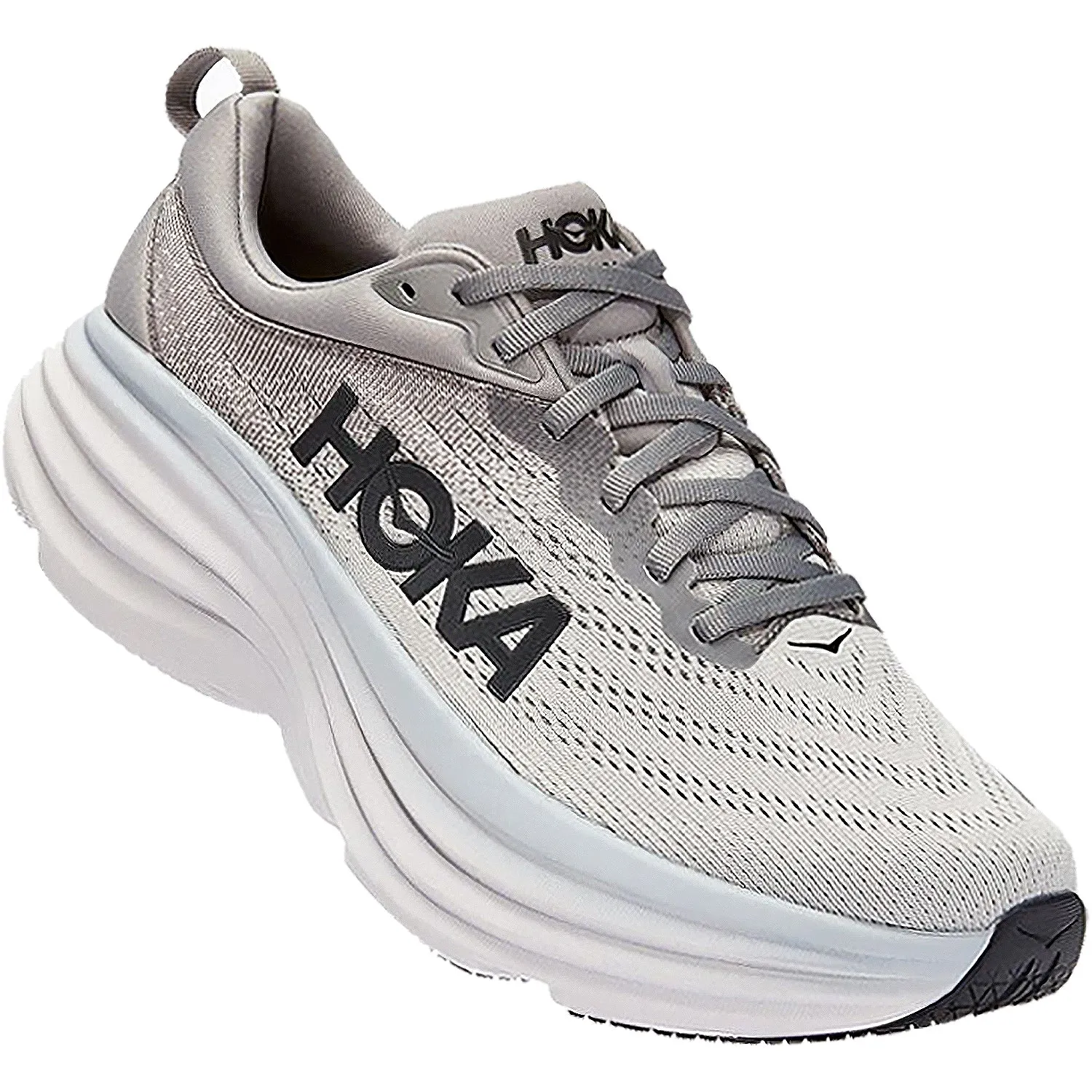 Men's Hoka Bondi 8 Sharkskin/Harbor Mist Mesh