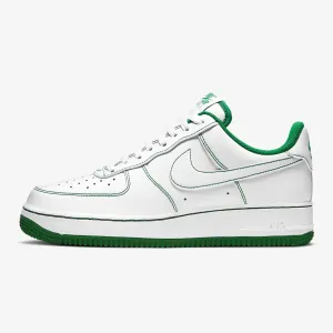 Men's Nike Air Force 1 '07 "Contrast Green Stitch" (White/Pine Green)(CV1724-103)