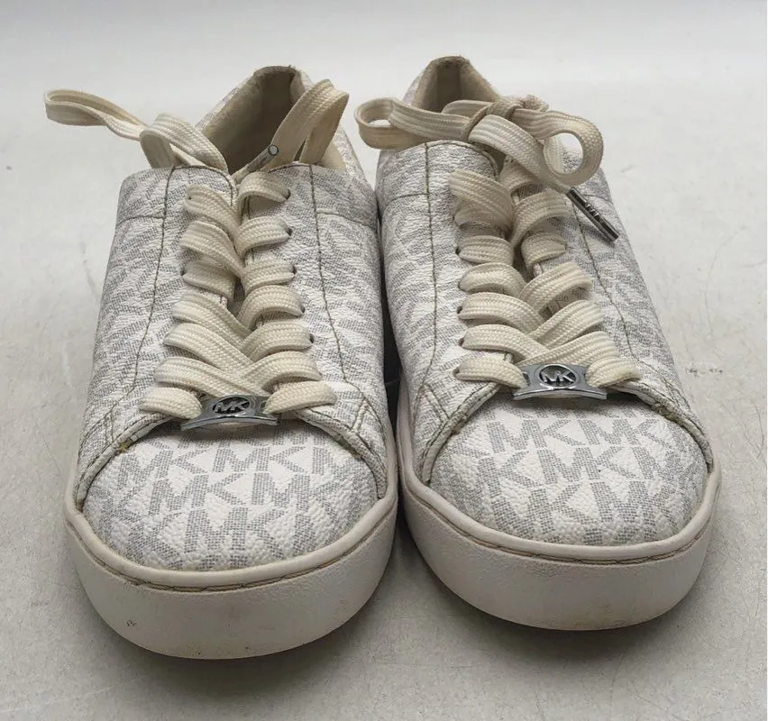 Michael Kors Women's White Lace-Up Low-Top Athletic Shoes - Size 6.5M