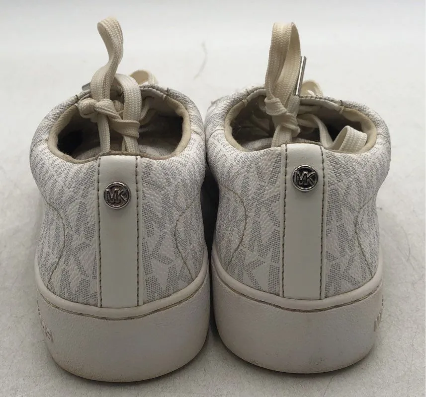 Michael Kors Women's White Lace-Up Low-Top Athletic Shoes - Size 6.5M