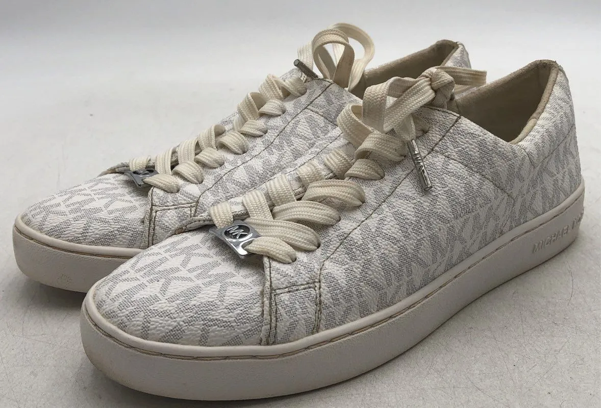 Michael Kors Women's White Lace-Up Low-Top Athletic Shoes - Size 6.5M