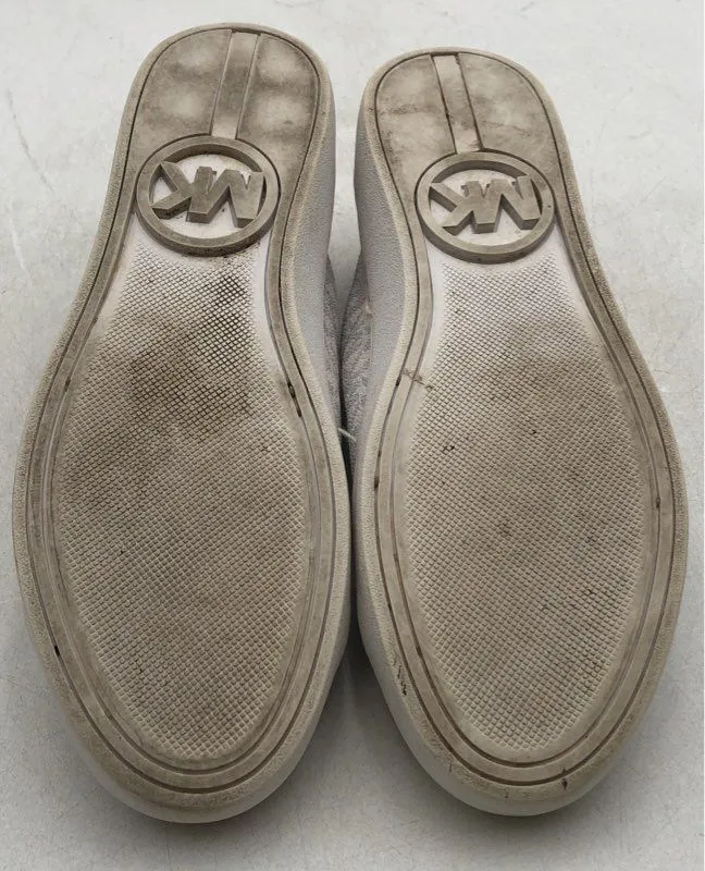 Michael Kors Women's White Lace-Up Low-Top Athletic Shoes - Size 6.5M